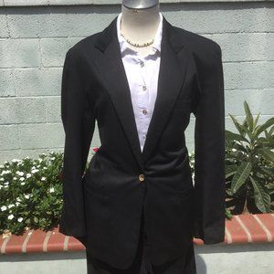 C.G DESIGNS Sport Jacket Blazer One button Pocket Lined Workout Business Black M